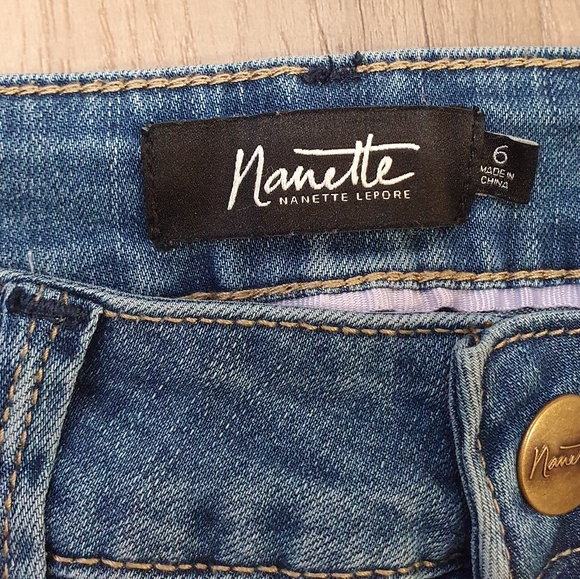 Nanette Lepore side stripe Nolita Skinny jeans, blue, size 6 - Picture 4 of 5